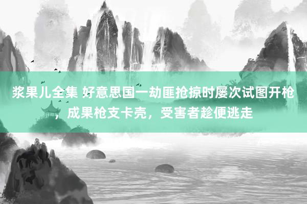 浆果儿全集 好意思国一劫匪抢掠时屡次试图开枪，成果枪支卡壳，受害者趁便逃走