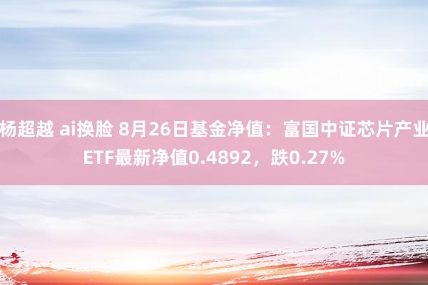 杨超越 ai换脸 8月26日基金净值：富国中证芯片产业ETF最新净值0.4892，跌0.27%